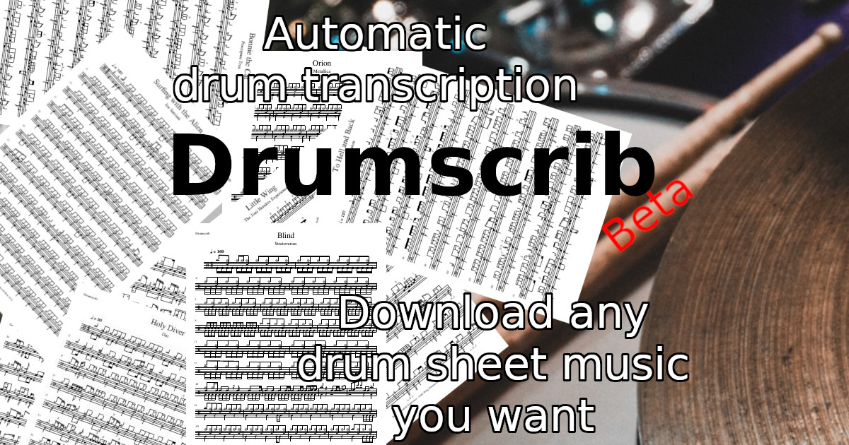 Drumscrib Automatic drum transcription