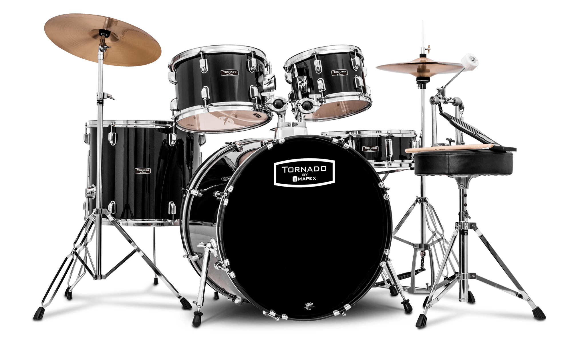 Mapex Tornado Stage Drumset Black Drums Only