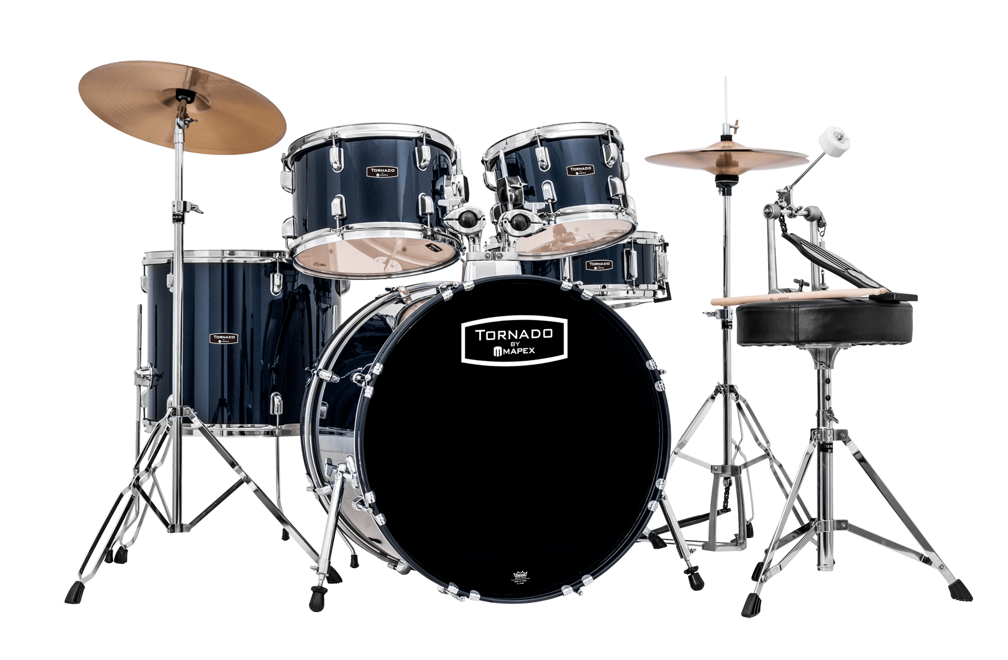 Mapex Tornado Stage Drumset Royal Blue Drums Only