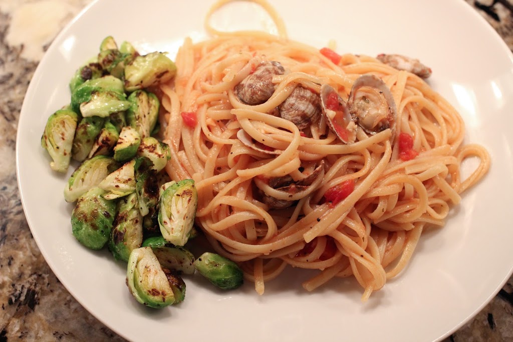 TRADER JOES LINGUINE AND CLAMS drunk on shoes