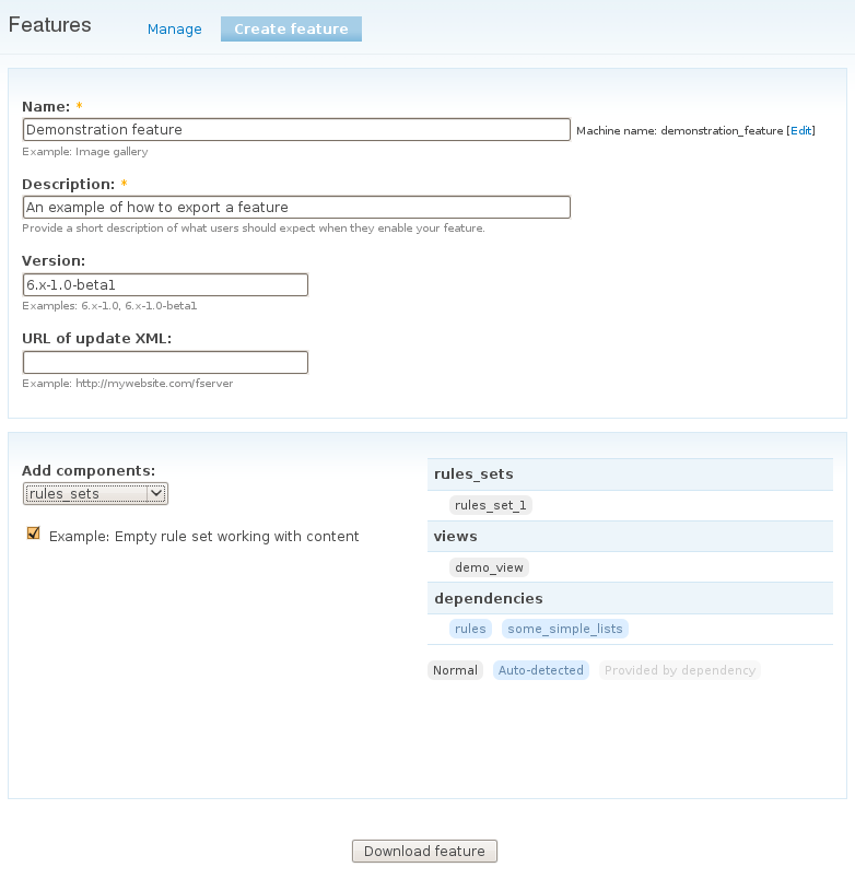 Getting started Features Drupal Wiki guide on