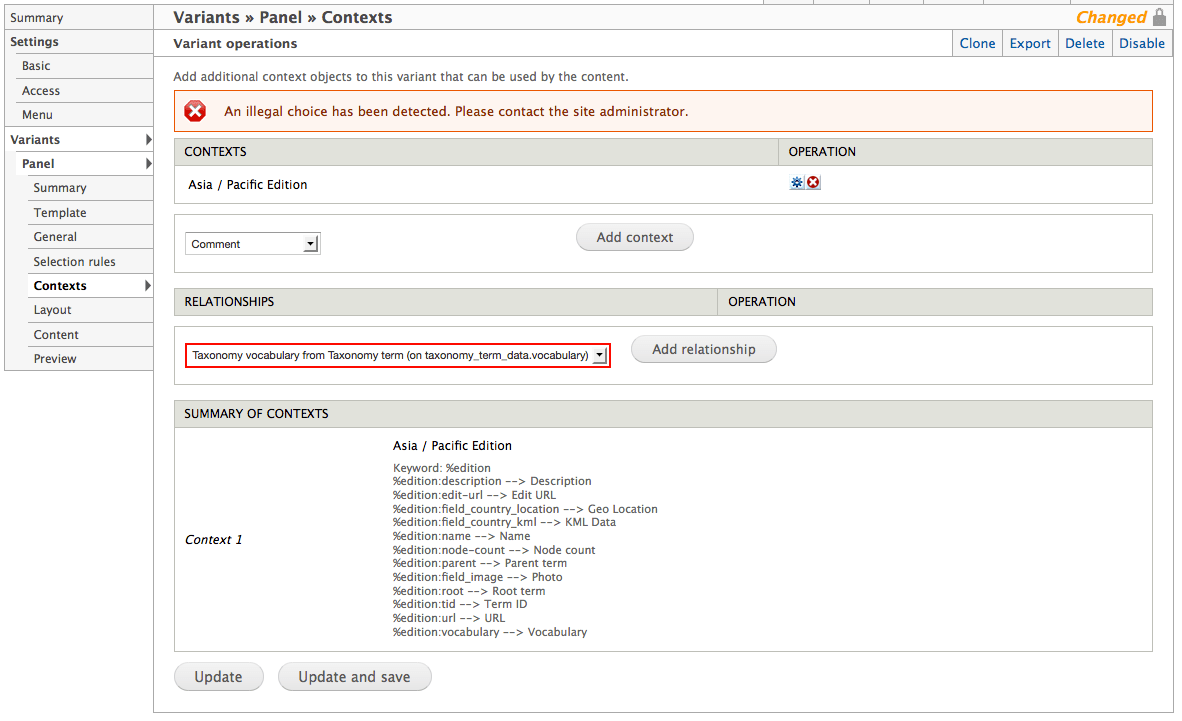 Unable to save changes to context, due to default value in