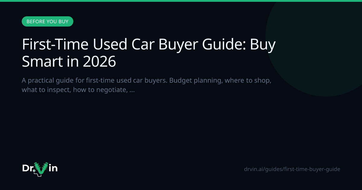 First-Time Used Car Buyer Guide: Buy Smart in 2026 | Dr. Vin