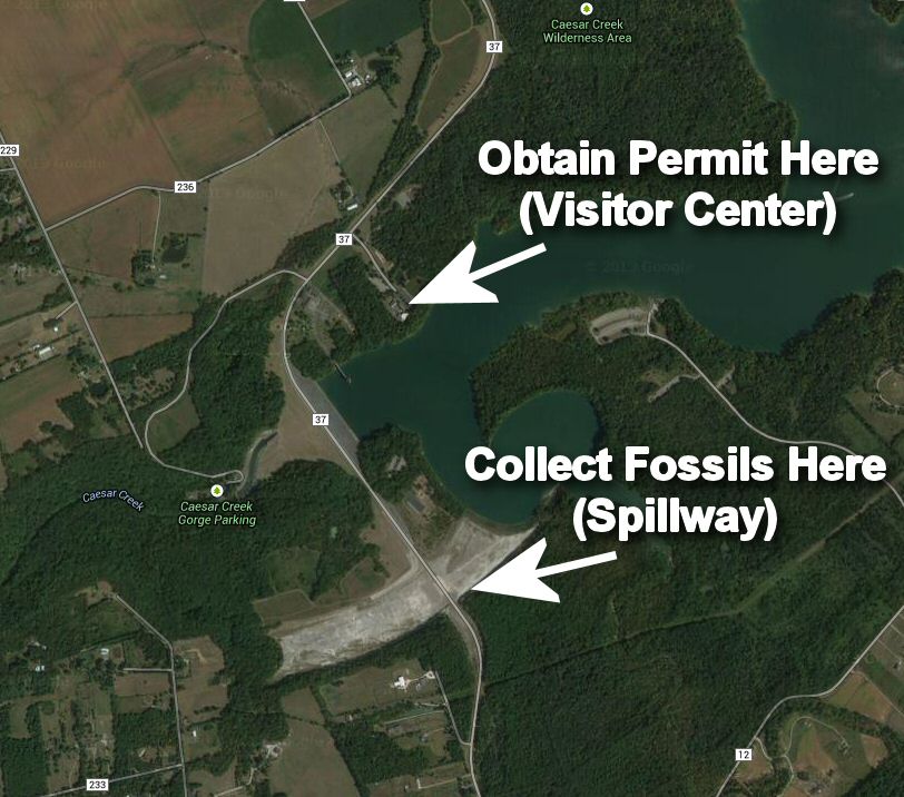 Caesar Creek State Park Map United States Map