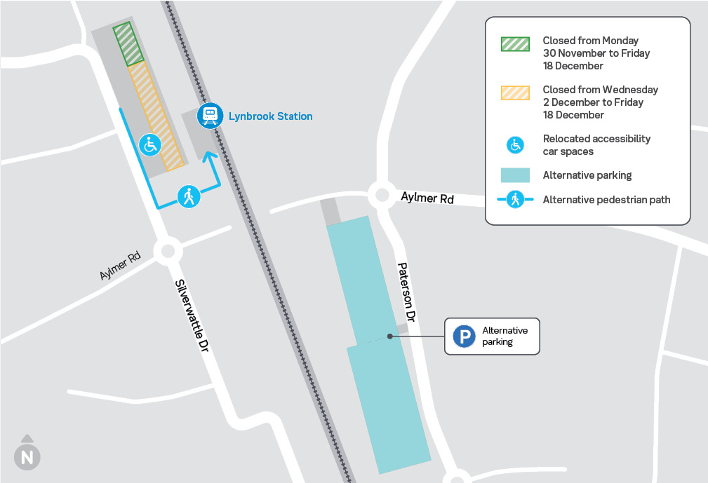 Lynbrook Station car space and pedestrian access closures Metro Trains