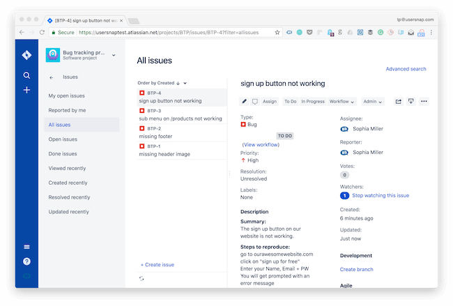 How to collect feedback & track bugs with JIRA Experience