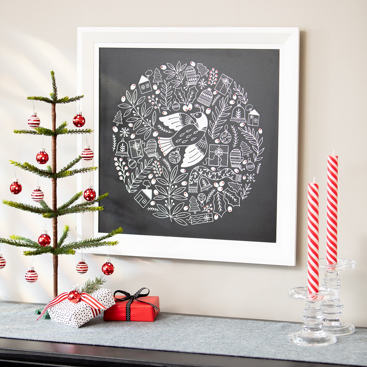 Chalk Couture. Festive Bird Transfer Home Décor Chalk Couture™