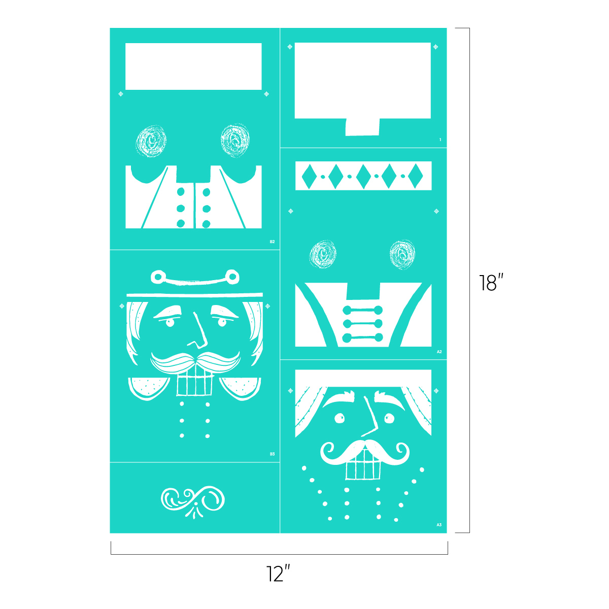 Chalk Couture. Classic Nutcracker Duo Transfer Home Décor Chalk