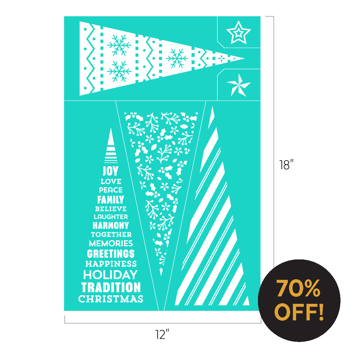 Chalk Couture. Tree Cutout Patterns Transfer Holiday Décor Chalk