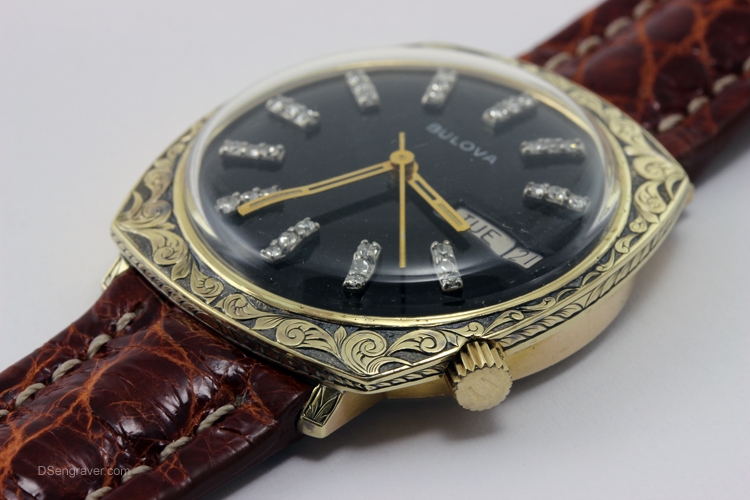 Hand Engraved Vintage Watch DAVID SHEEHAN ENGRAVER