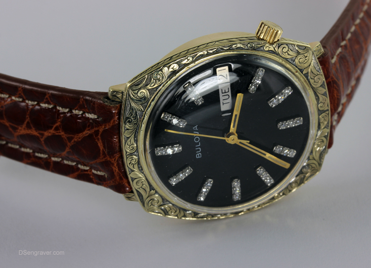 Hand Engraved Vintage Watch DAVID SHEEHAN ENGRAVERDAVID SHEEHAN