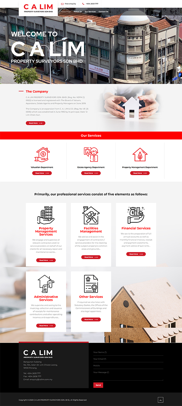 Website Design C.A. Lim Logo Design Penang, Website & Graphic Design