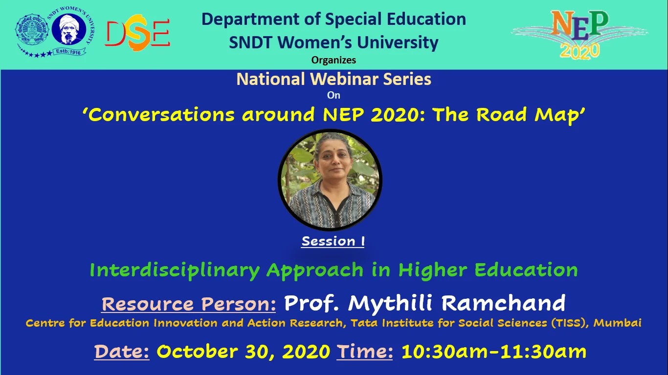 nep schedule fall 2023 Photo Gallery NEP 2020 Department of Special Education, SNDT University