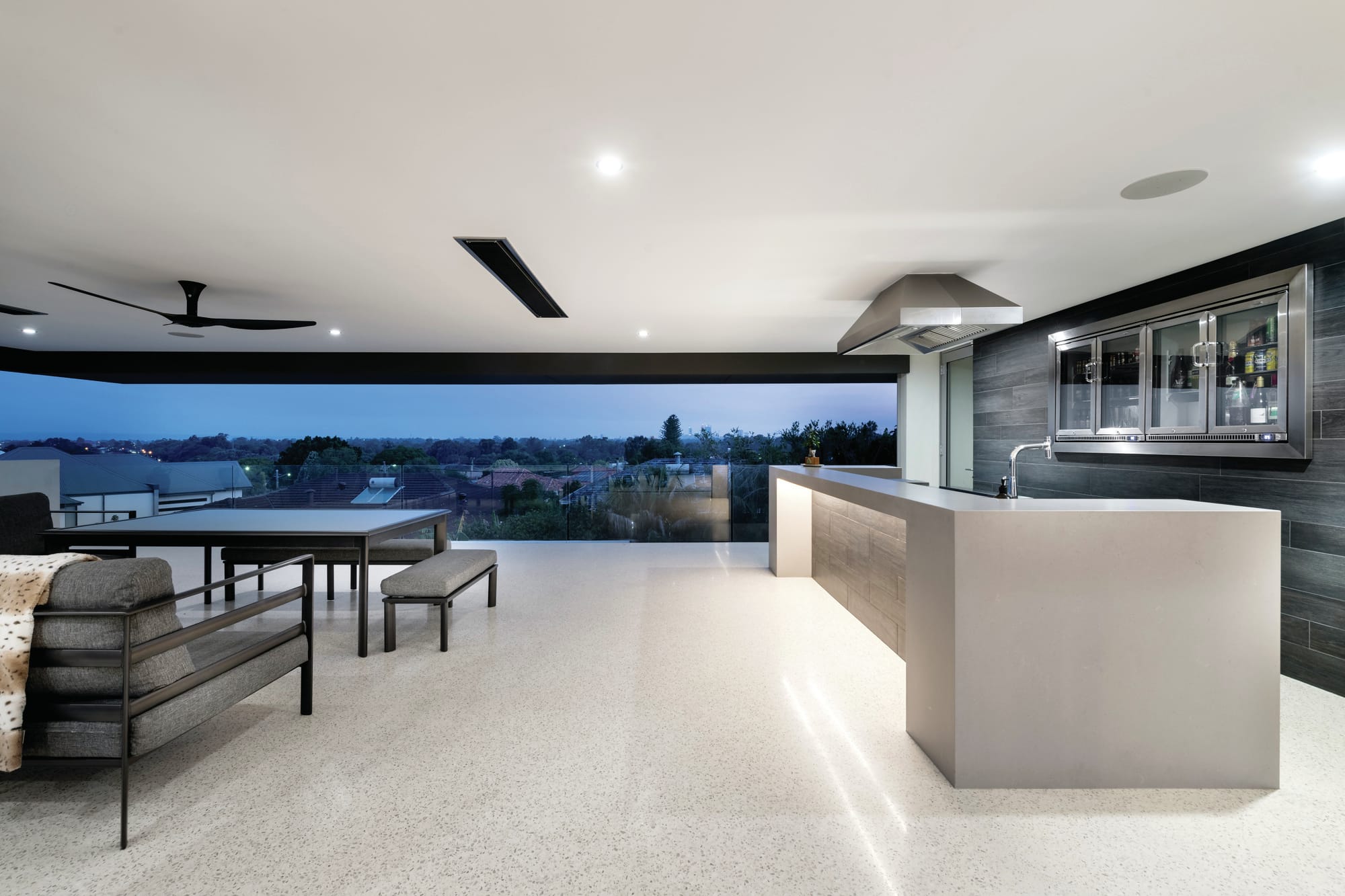 Seamless White Concrete Flooring Project Award Winner DS Grinding