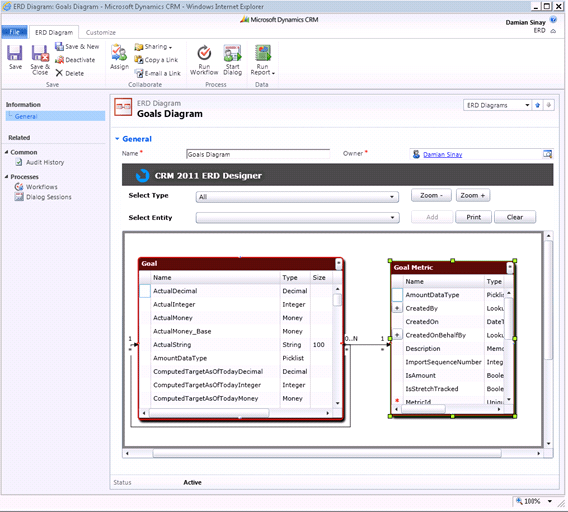 CRM 2011 ERD Designer Damian Sinay Blog