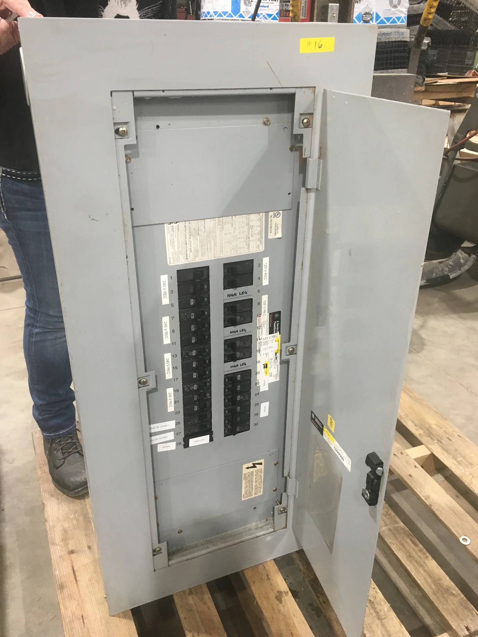 GE Panel Box Series A AF43SUsed with all Breakers Diversified