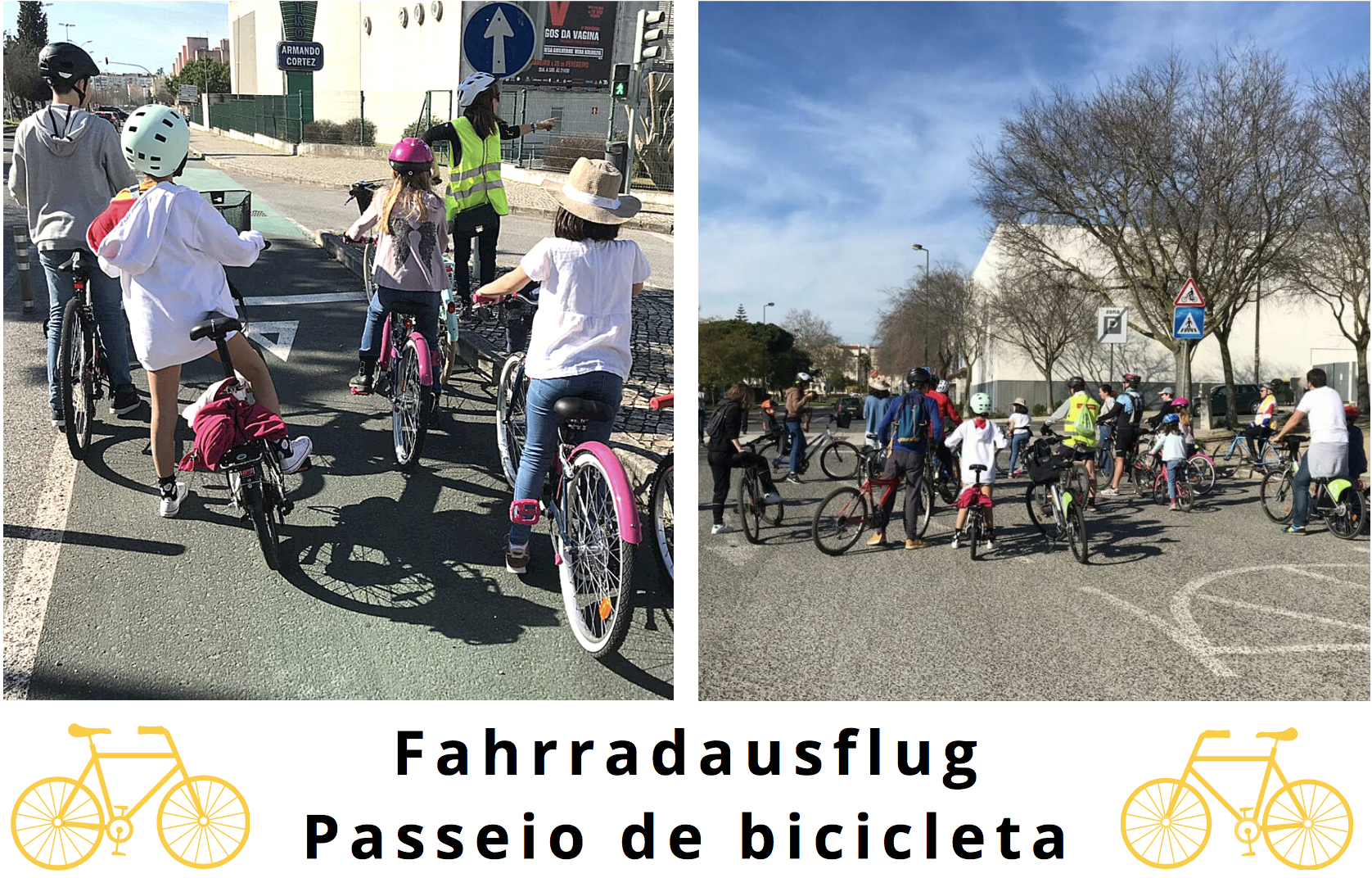 Auf dem Fahrrad durch die Stadt Escola Alemã de Lisboa
