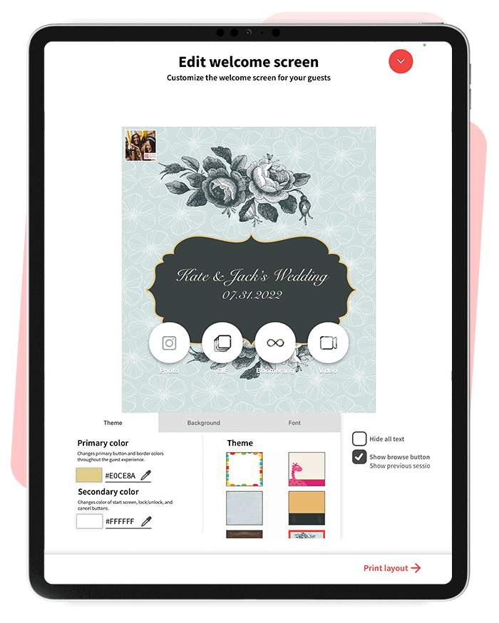 Leading iPad photo booth app for events & weddings LumaBooth