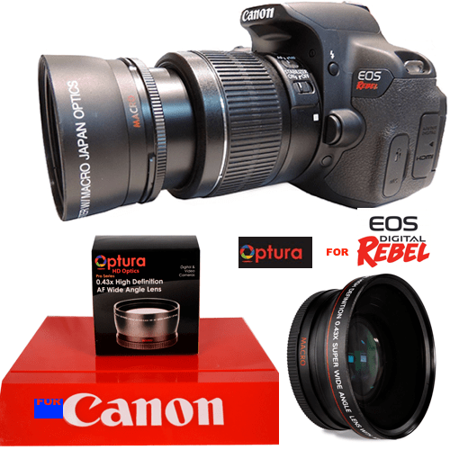 OPTURA Photo® FISHEYE WIDE ANGLE LENS FOR CANON EOS REBEL XT XTI XSI T5