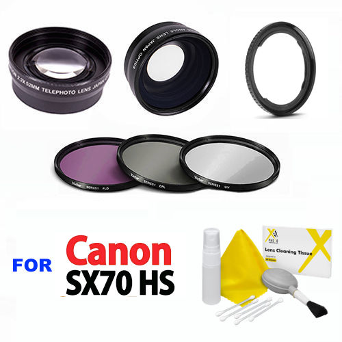 ULTRA WIDE ANGLE LENS + TELEPHOTO LENS + FILTER KIT FOR CANON POWERSHOT