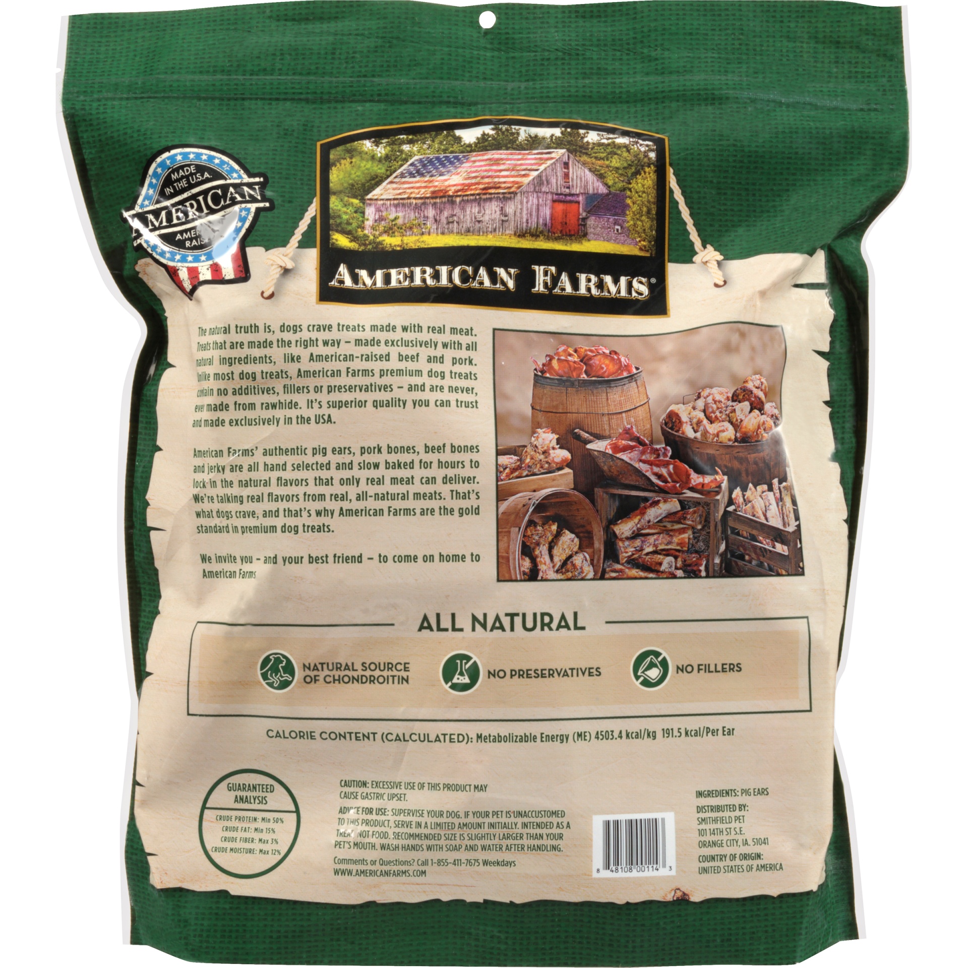American Farms Smoked Pig Ear Dog Treat 20 ct Shipt