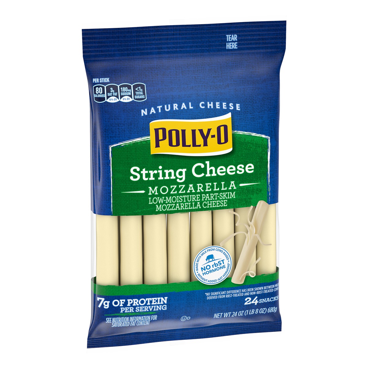 PollyO String Cheese Mozzarella Cheese Snacks, 24 ct Sticks Shipt