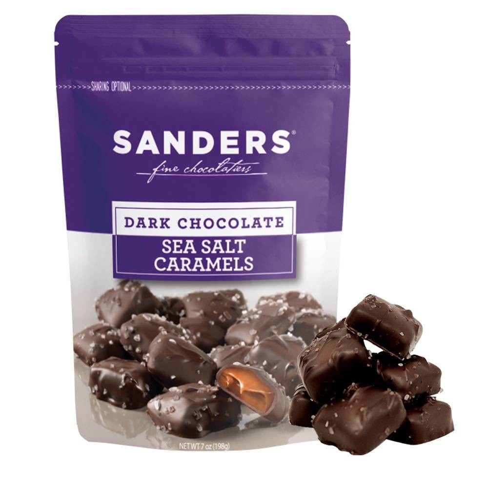 Sanders Dark Chocolate Sea Salt Caramels 7 oz Shipt