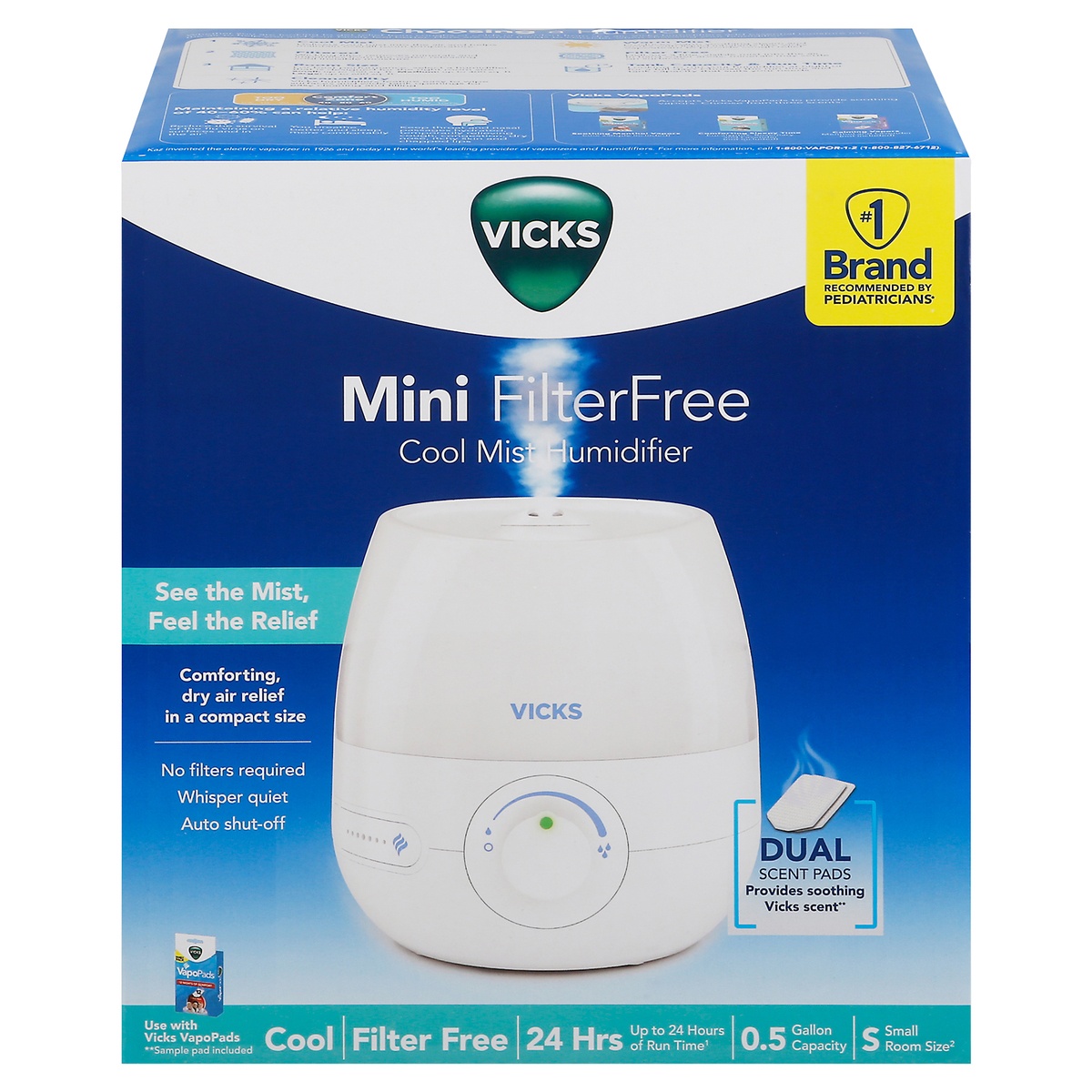 Vicks Ultrasonic Refresh Mini Cool Mist Humidifier 1 ct Shipt