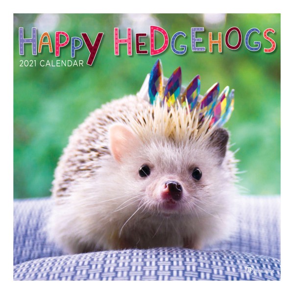 TF Publishing Animals Monthly Wall Calendar, 12" X 12", Happy Hedgehogs, January To December 2021 1 ct Shipt