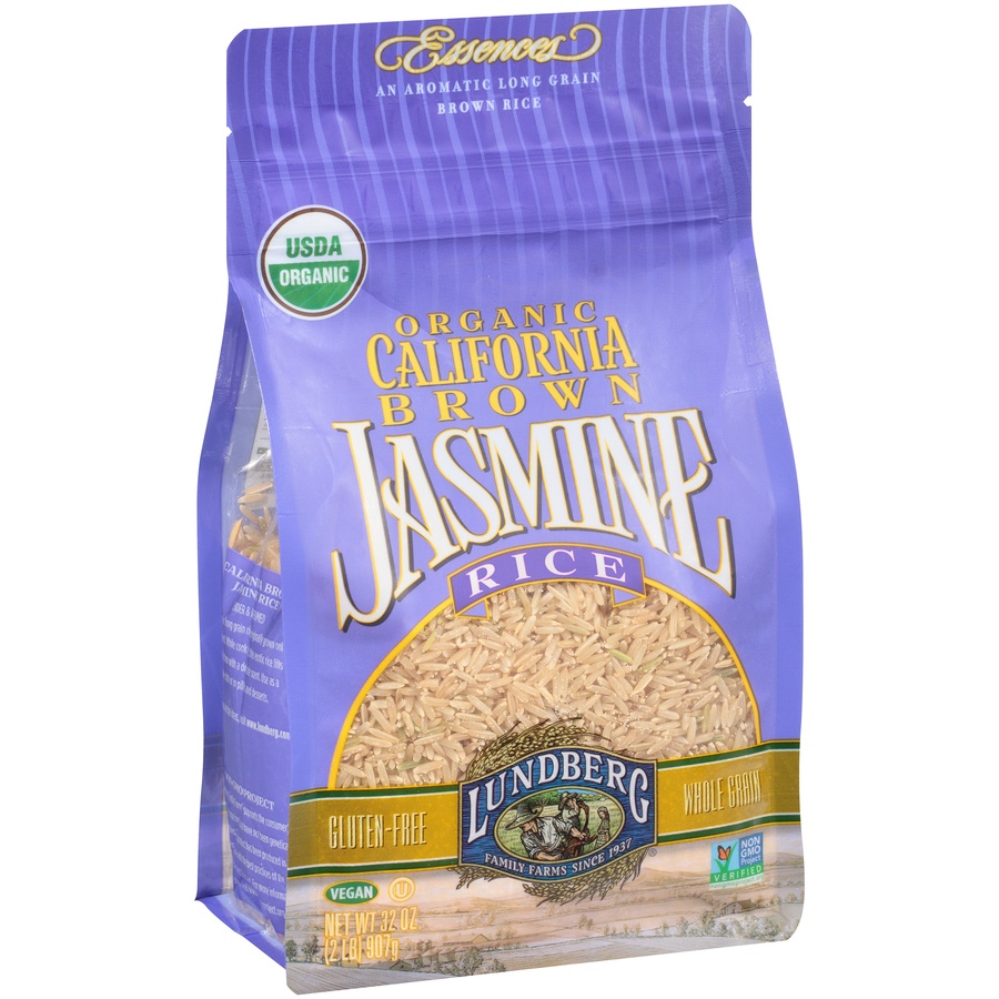 Lundberg Family Farms Essences Organic California Brown Jasmine Rice 32