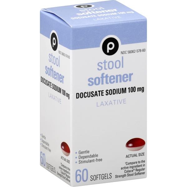 Publix Stool Softener, Laxative, Softgels 60 ct Shipt