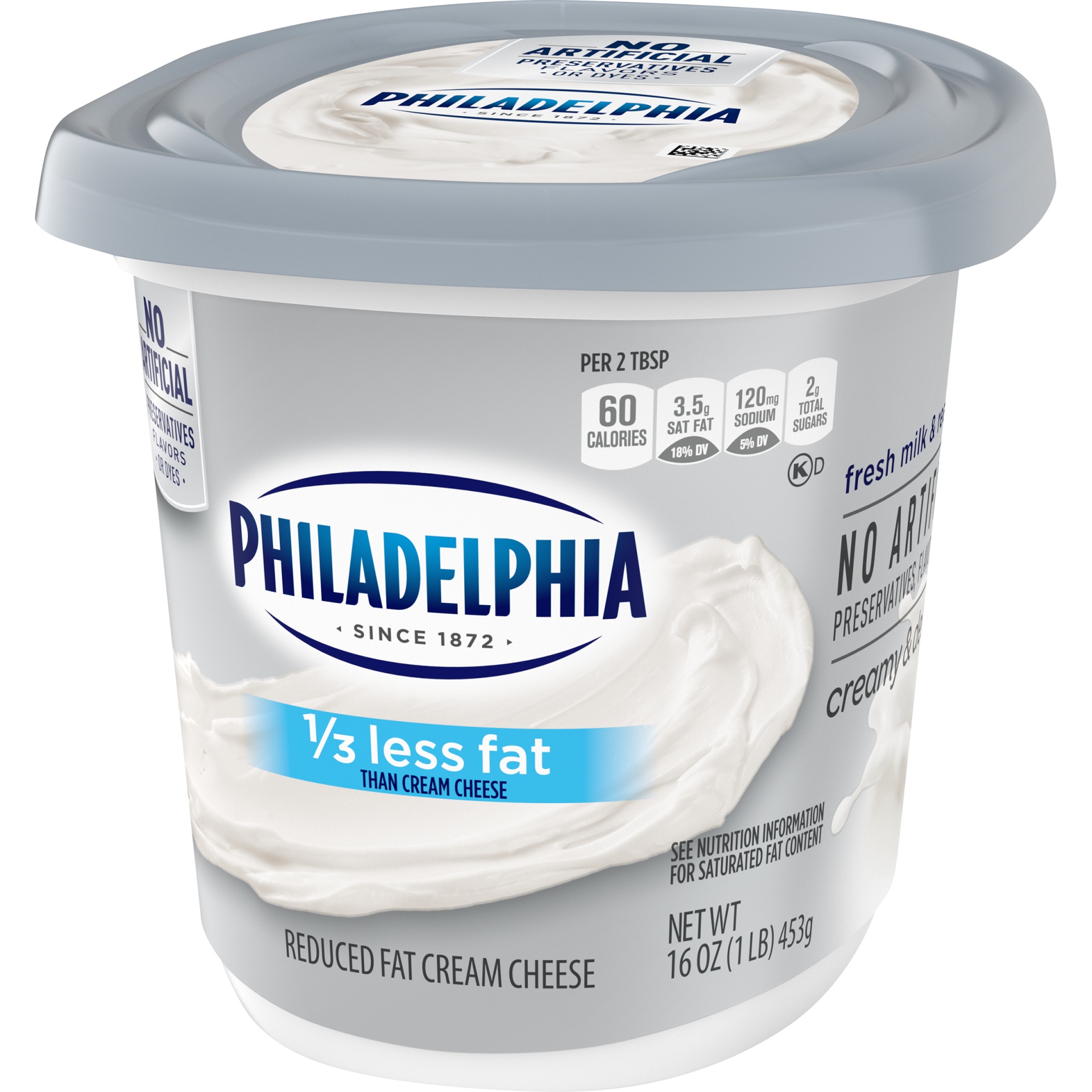 Philadelphia Reduced Fat Cream Cheese Spread with 1/3 Less Fat Tub 16