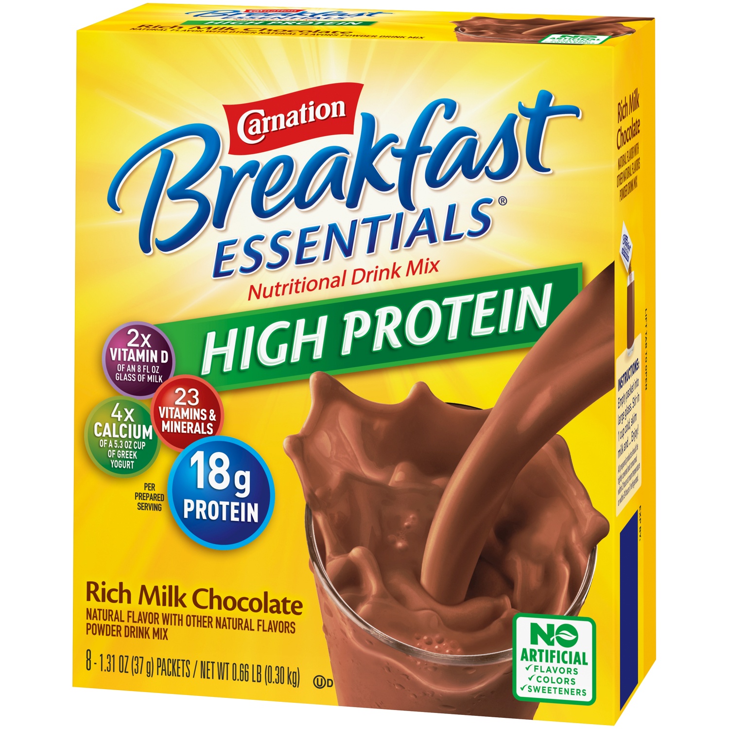Carnation Breakfast Essentials High Protein Rich Milk Chocolate