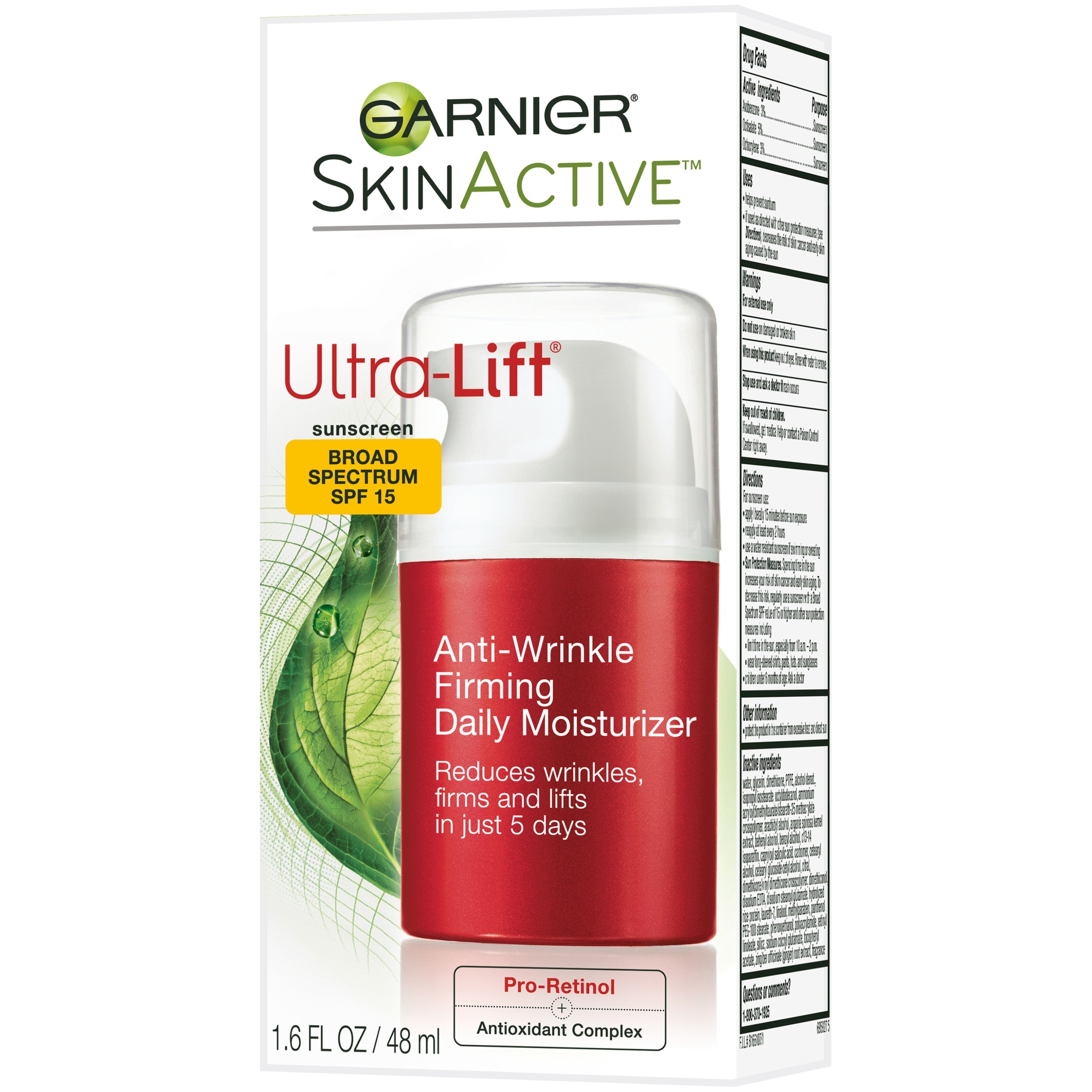 Garnier UltraLift AntiWrinkle Firming Moisturizer Day Cream SPF 15 1.