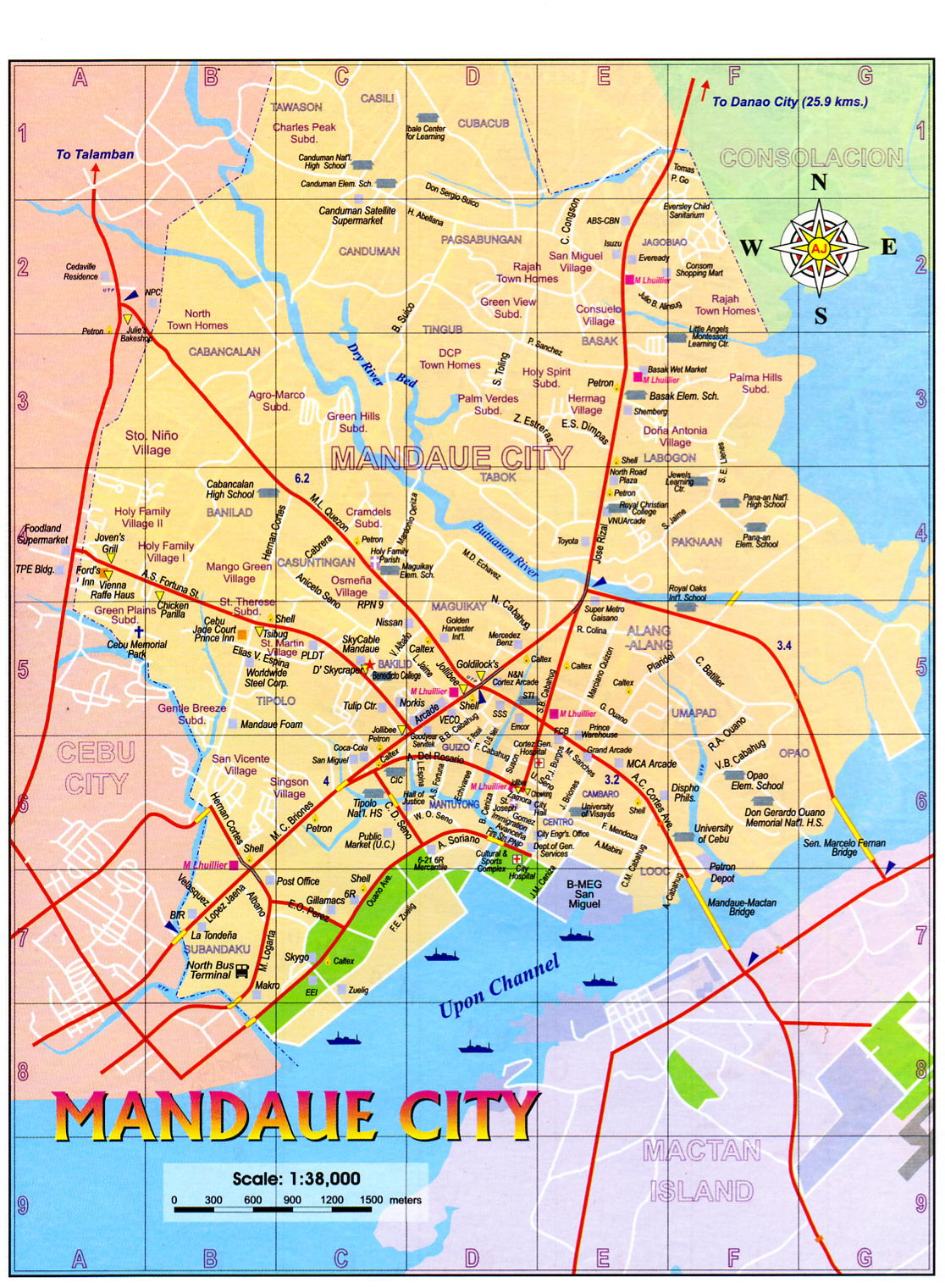 Mantuyong Mandaue City Map ドゥマゲッティ振興会 地図