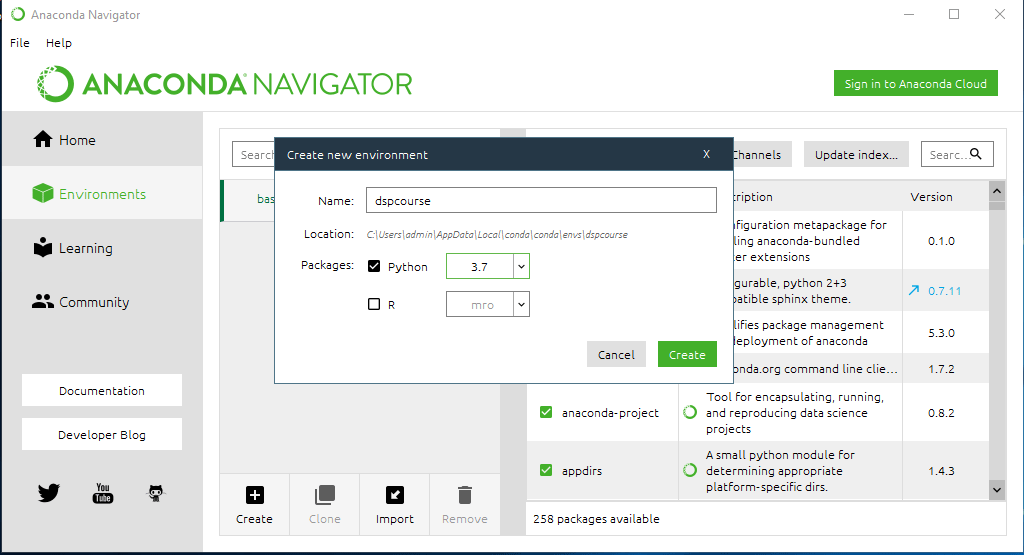 Setting up Anaconda