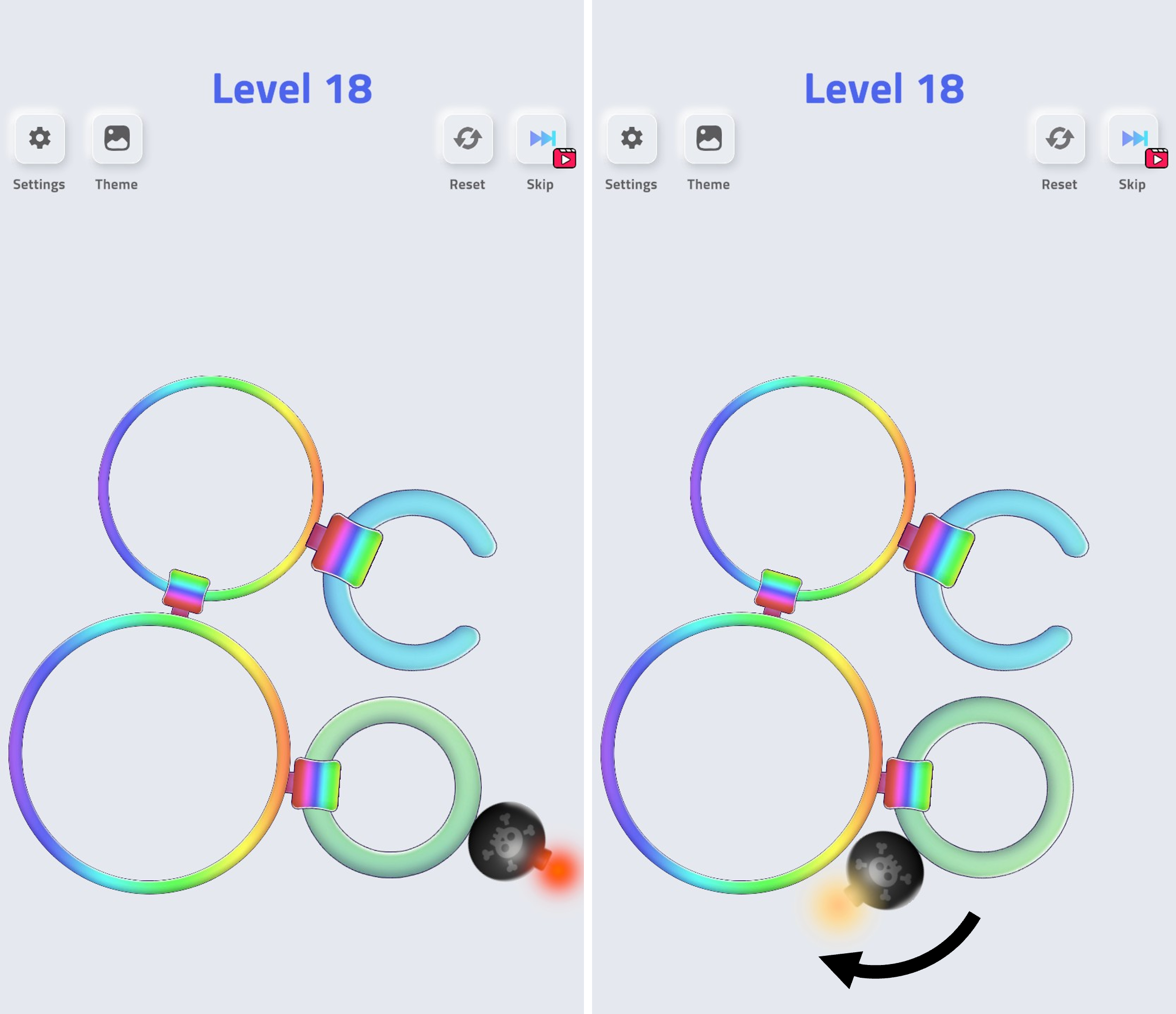 【新感覚パズル】「ROTATE THE RINGS」をやってみた！【感想をレビュー】 シロクマさんのゲーム紹介ブログ