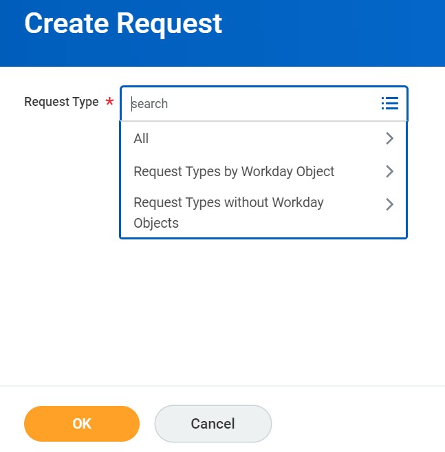 Request Form Reporting a Workday Issue or Requesting Improvement