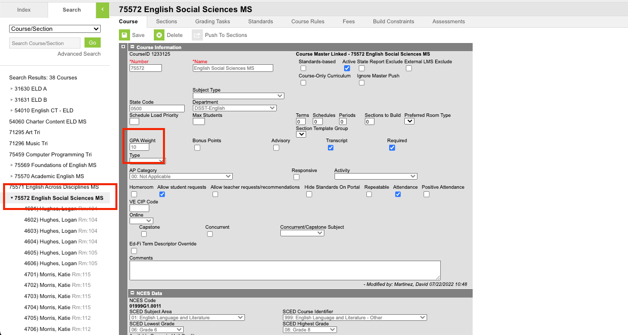Understanding Infinite Campus Course Design DPS Denver School of
