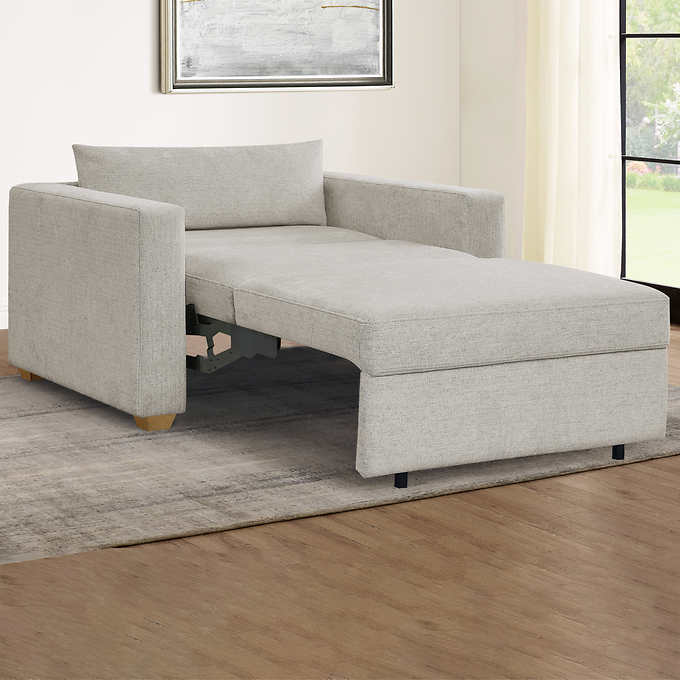 Thomasville Dillard Fabric Twin Size Convertible Sleeper Chair (Shelf