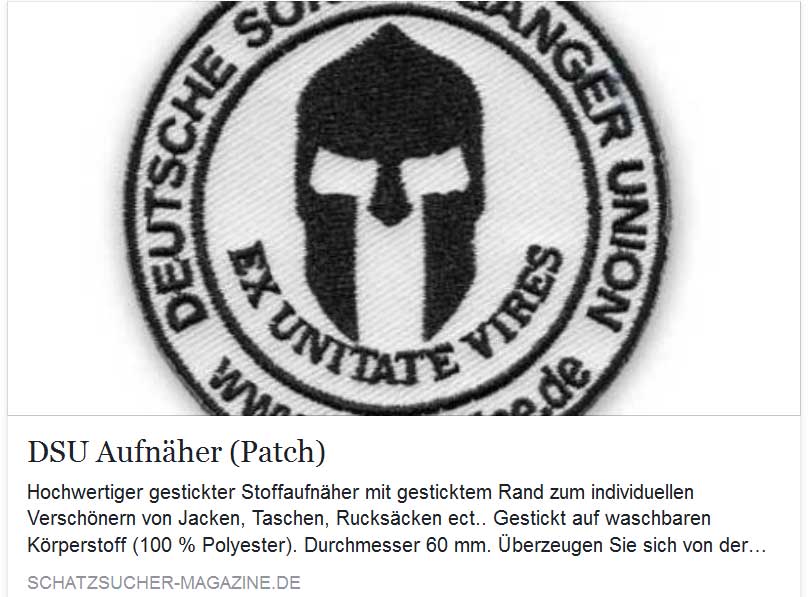 DSU Aufnäher (Patch) Deutsche Sondengänger Union