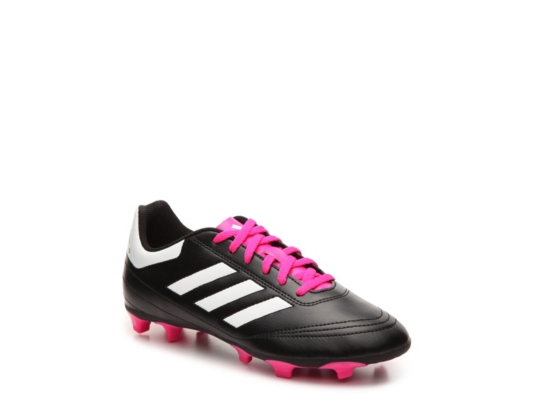 Girls Adidas Kids Soccer Cleats pink/black shoes size 12