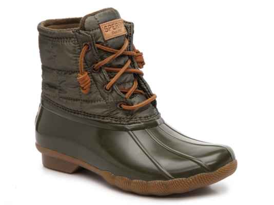 Sperry TopSider Saltwater Shiny Quilted Duck Boot Women's Shoes DSW