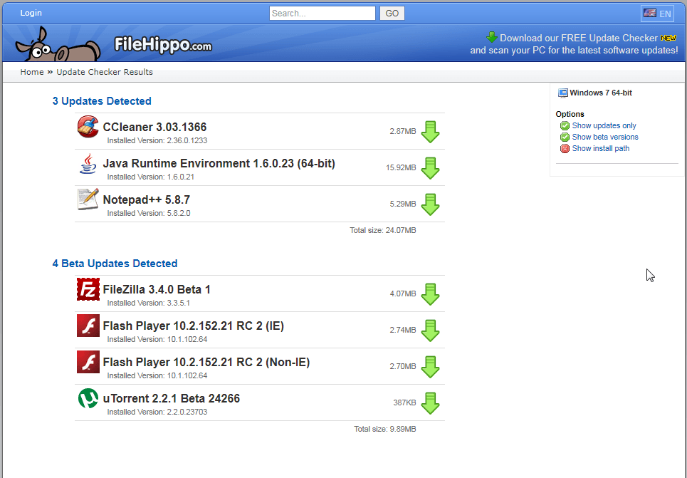 Keep all your apps up to date with FileHippo Updater dotTech