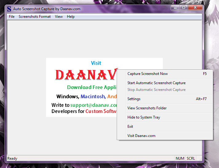 [Windows] Automatic Screenshot Capture automatically take screenshots