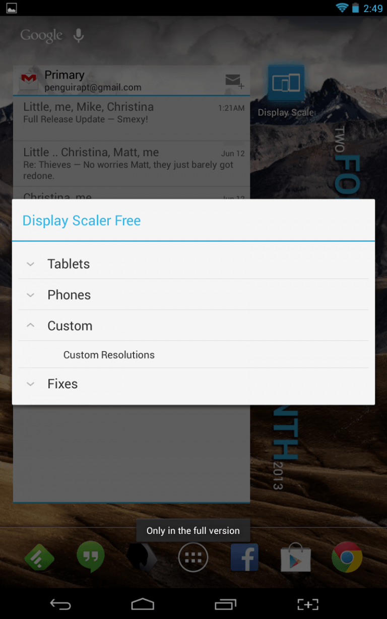 [Android] Change the display resolution and aspect ratio of your device