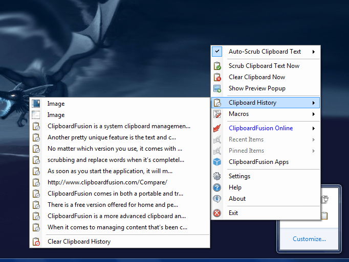 [Windows] ClipboardFusion is a clipboard management tool with several