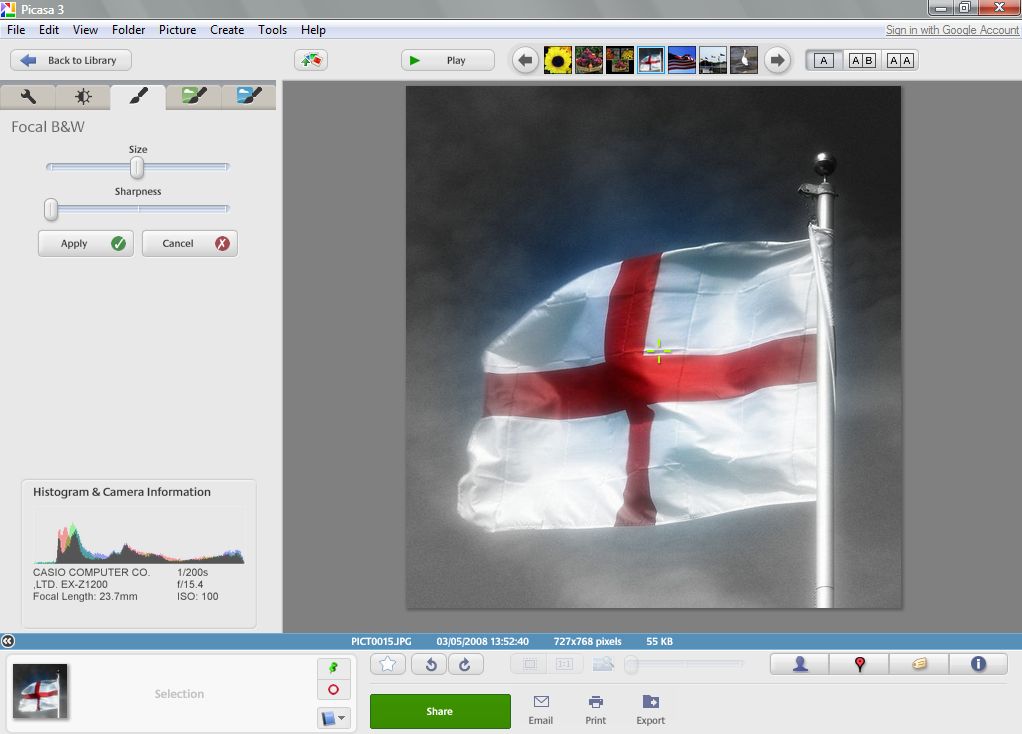 How to add focal black and white to photos on Windows and Mac for free