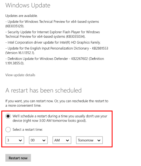 How to schedule when Windows 10 updates restart your PC