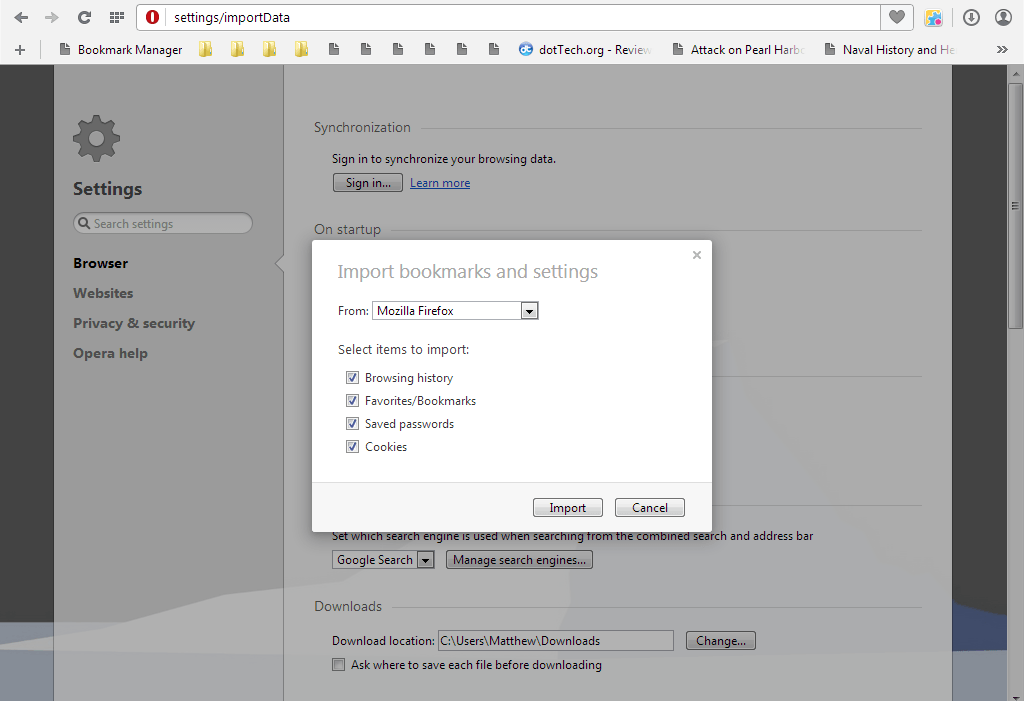 How to import bookmarks in Opera [Tip] dotTech